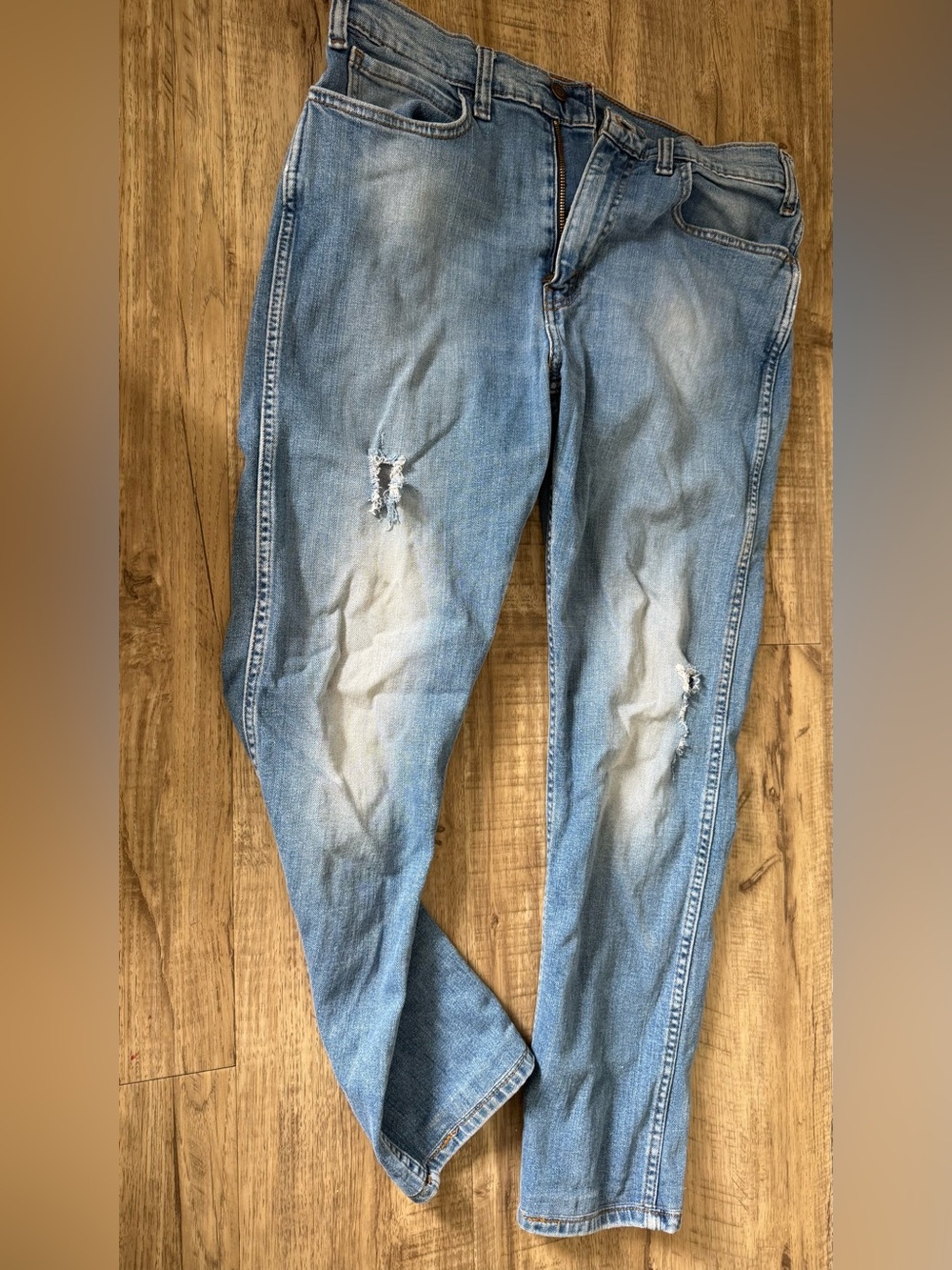 Levi's Light Blue Ripped Slim Jeans